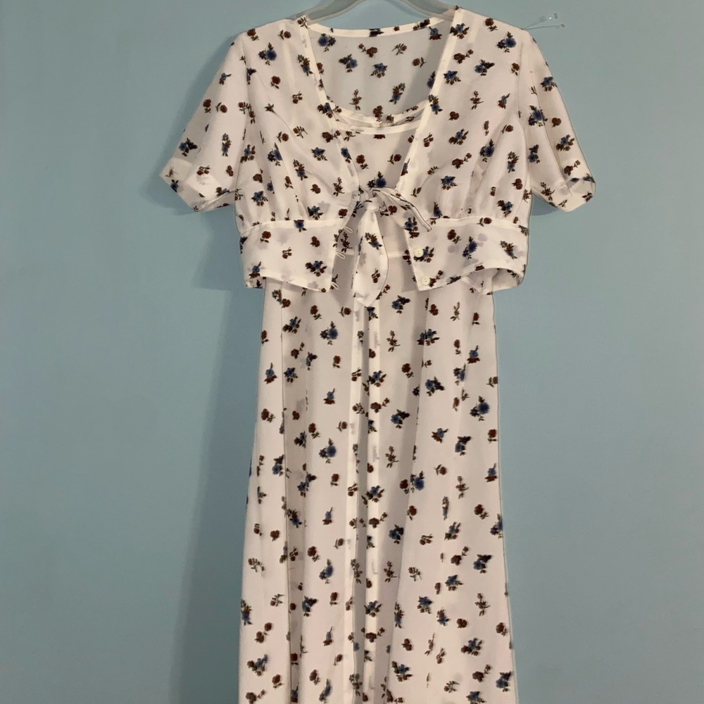 Long floral dress set 💐🌷